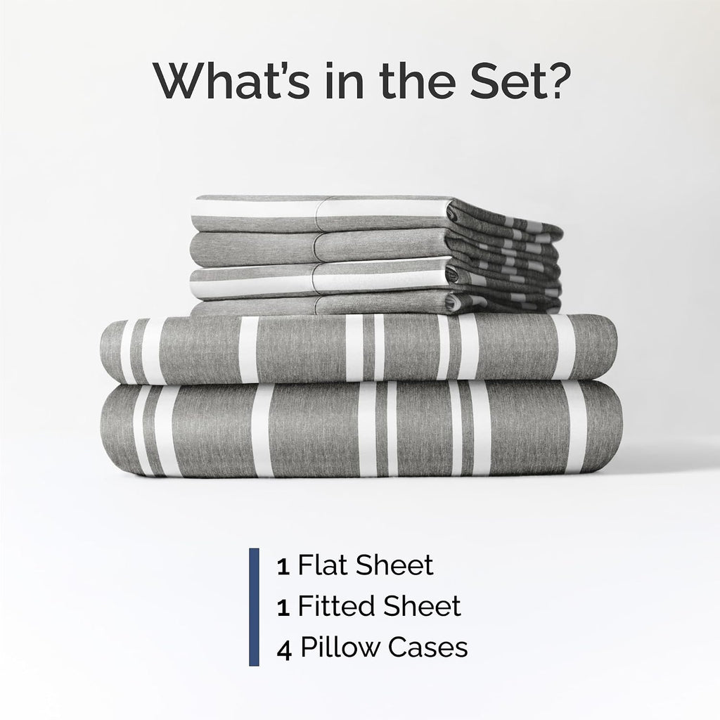 Queen 6 Piece Sheet Set - Comfy, Breathable & Cooling - Soft Hotel Luxury Bedding for Women, Men, Kids, Teens and Children - 1 Flat & 1…