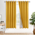 Xwzo Extra Wide 100% Blackout Curtains with Tiebacks- Privacy Protection & Noise Blocking Window Draperies Grommet Top with Black Liner for…