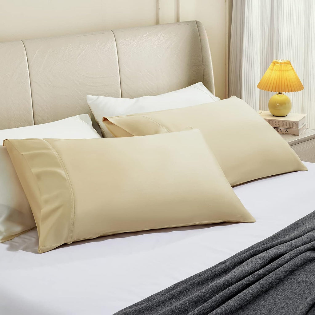 Stnomyhome 100% Eucalyptus Tencel Lyocell Cooling Pillowcase Set of 2, Moisture Wicking, Temperature Regulating, Soft &Smooth Sateen Pillow…