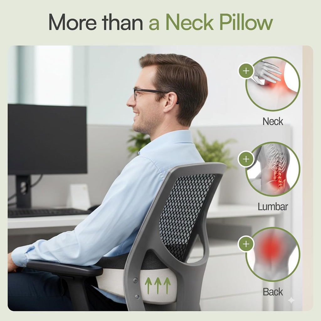 Magmont-ForYourMagicMoment Neck Pillow for Traveling - Bamboo Charcoal Memory Foam with 360° Chin Support for Airplane, Soft & Breathable,…