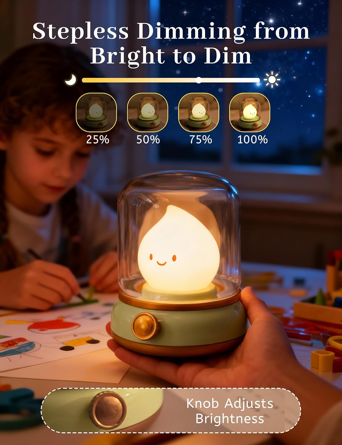 WANIDEA Chibi Flame Lamp, Sleep White Noise Machine Night Light, Waterproof Shower Lamp5 White Noise with 4 Level Volume Adjustment…