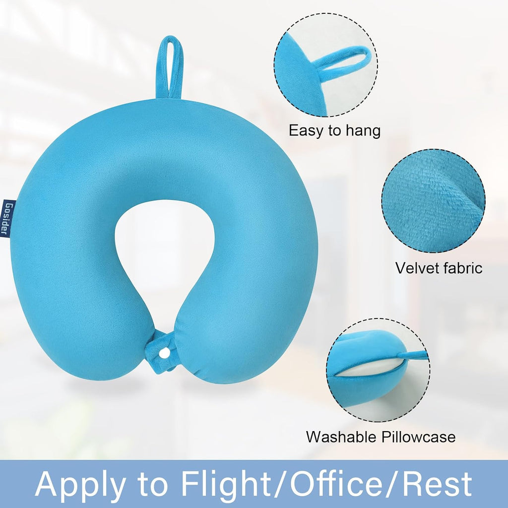 Gosider Neck Pillow for Travel Comfortable Travel Pillows U Shape Memory Foam Airplane Pillow Support Neck and Head Portable Neck Pillows S…