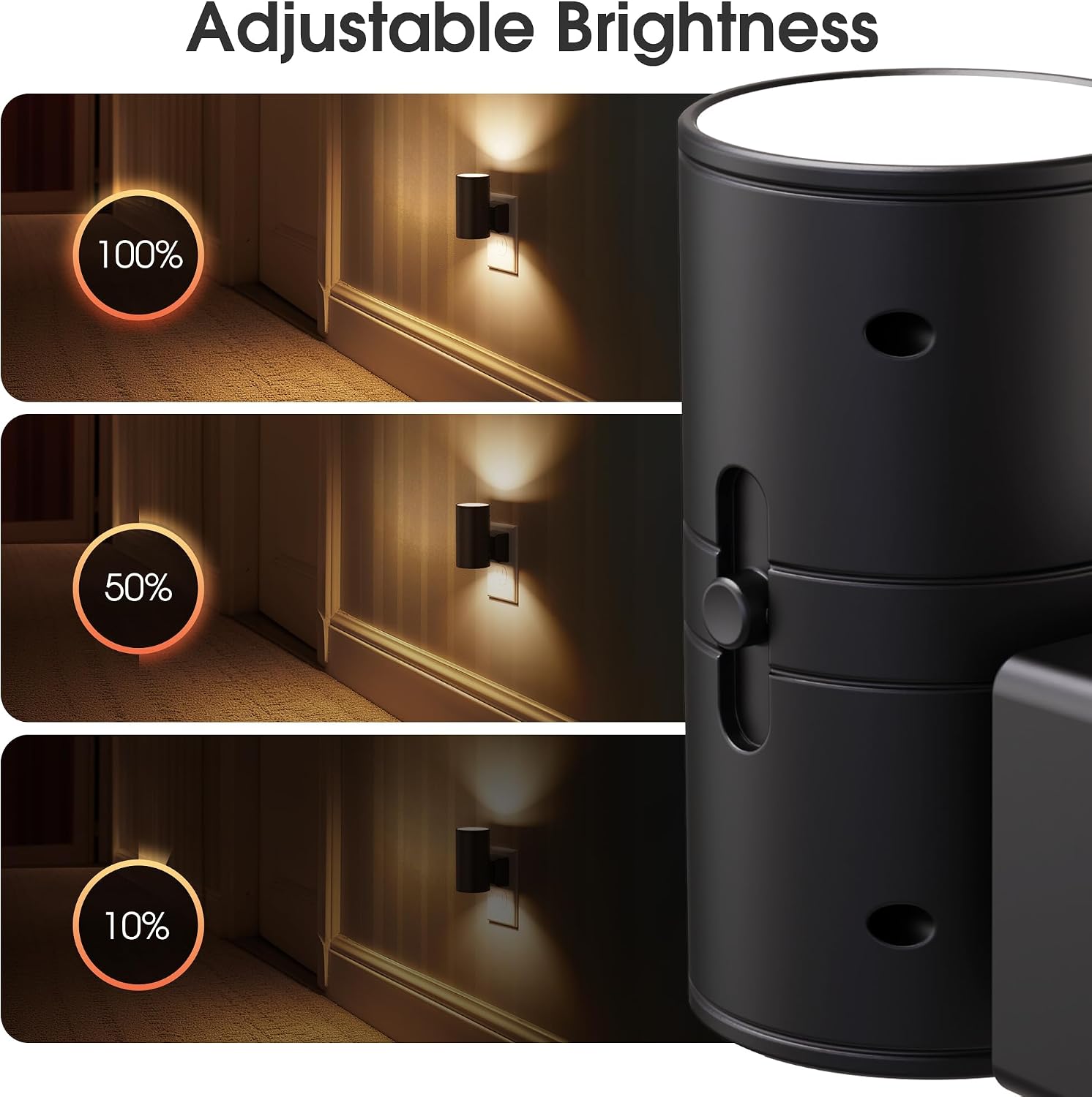 Briignite Night Lights Plug into Wall, Modern LED Night Light Plug in, Dusk to Dawn Sensor, Soft White 3000K, 0-100LM Adjustable…