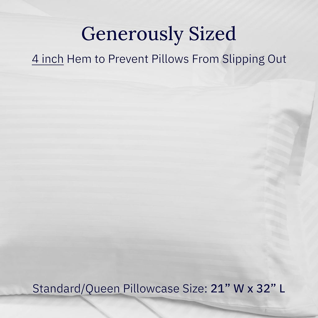 CaliforniaDesignDen California Design Den Standard Queen Size Pillowcase Set - 400 Thread Count, 100% Cotton Sateen, Set of 2 Pillow Covers…