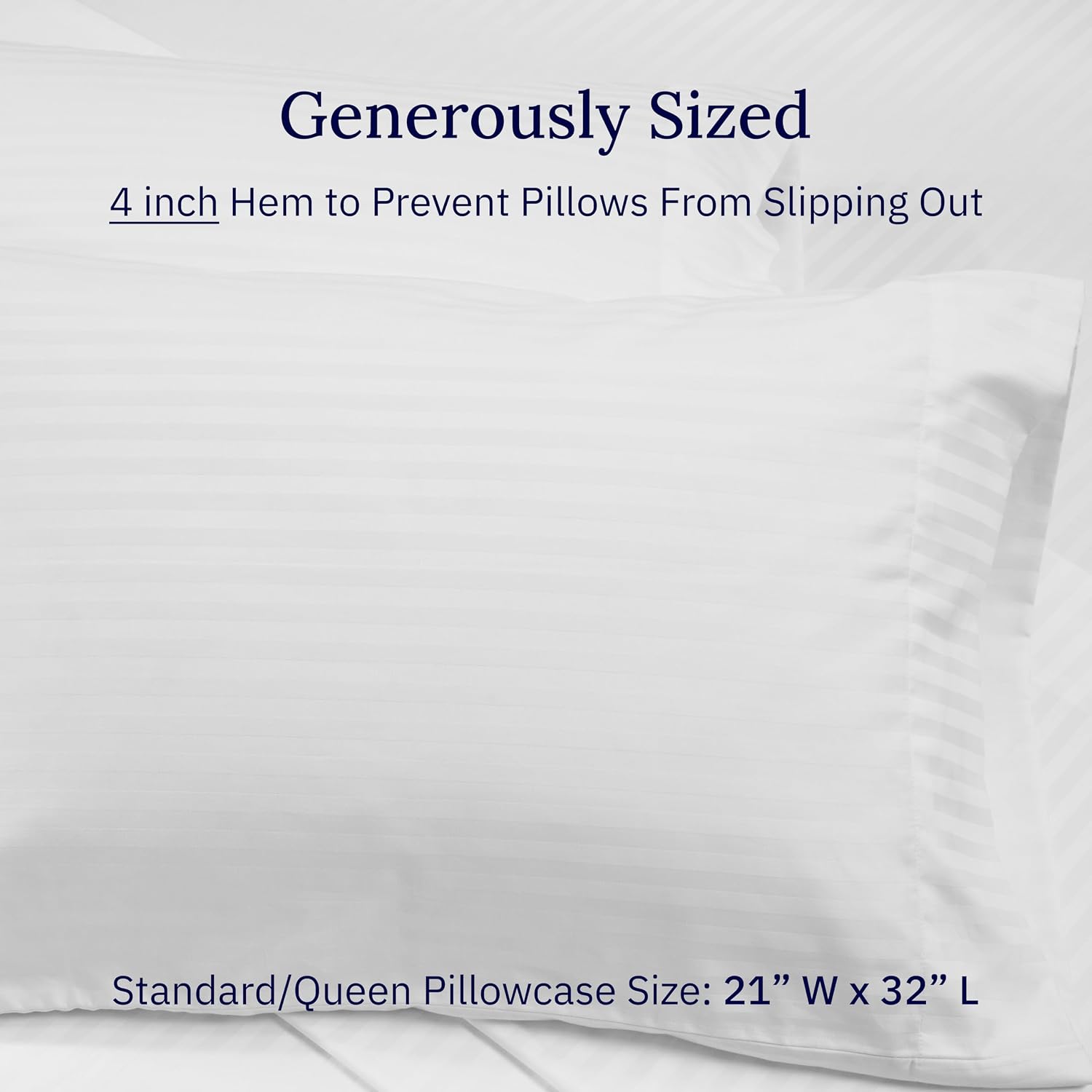 CaliforniaDesignDen California Design Den Standard Queen Size Pillowcase Set - 400 Thread Count, 100% Cotton Sateen, Set of 2 Pillow Covers…