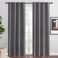 Nicetown Blackout Curtains Panels for Bedroom - 3 Pass Microfiber Noise Reducing Thermal Insulated Solid Ring Top Blackout Window Drapes (2…