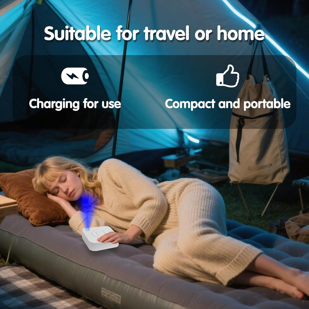 Rukico White Noise Sleep Machine, for Adults & Babies,9 Soothing Sounds, White Noise, Ocean Waves, Rain, etc, Rechargeable, Porta…