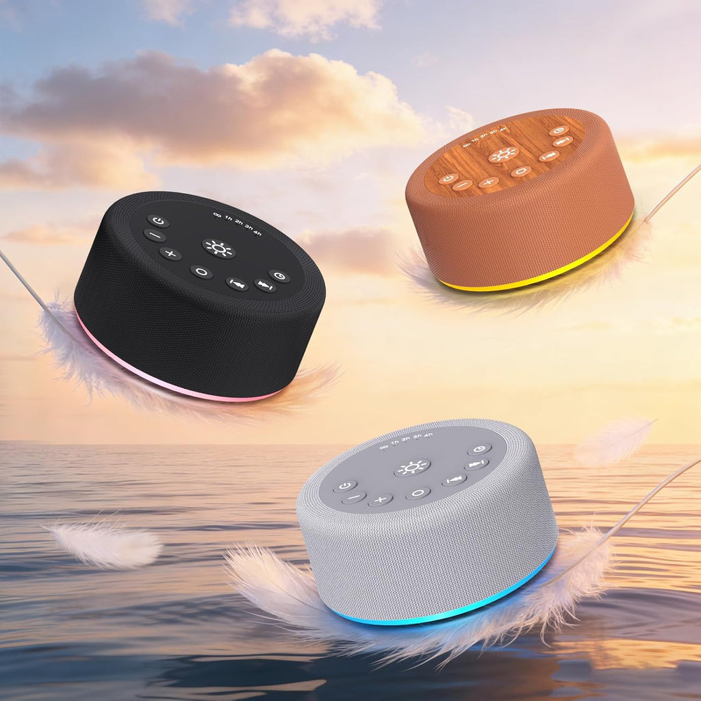 Hushingwhitenoisemachine Sleep Sound Machine White Noise Machine with 30 Non Looping Sounds 12 Night light Colors with 5 Timers 36 Adjustab…