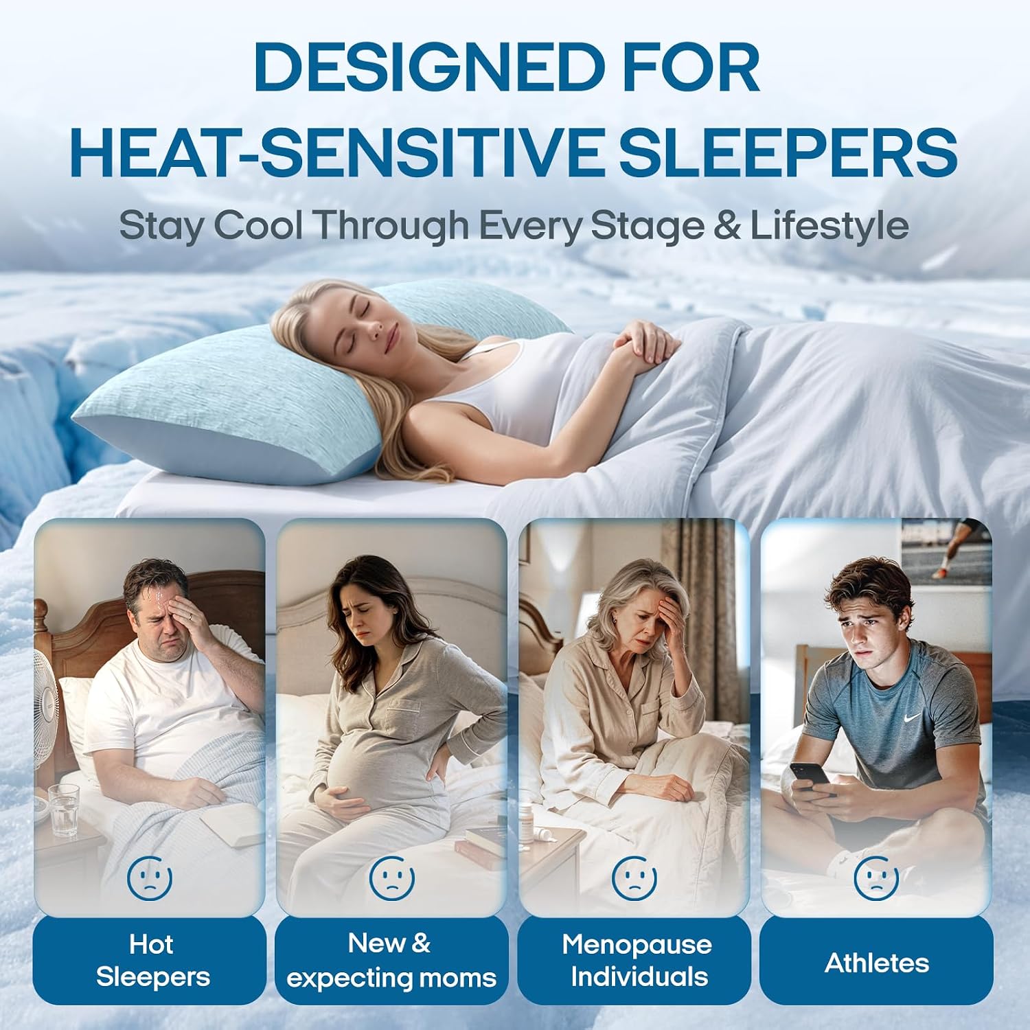 Zonli Cooling Body Pillowcase for Hot Sleepers, Breathable Body Pillow Cover, Double-Sided Cooling Fabric, Soft Silky Touch, Ideal for Nigh…