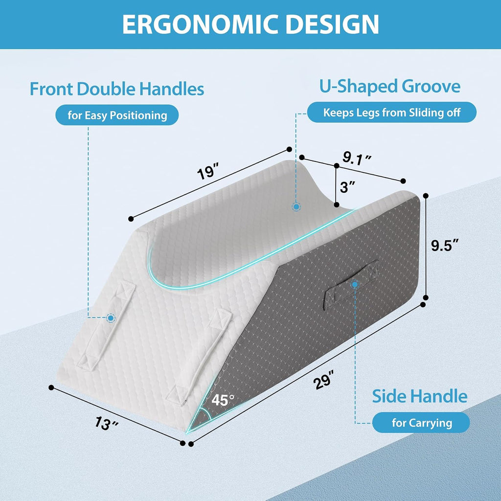 Megcxit Leg Elevation Pillows for After Surgery, Injury or Rest, Memory Foam Leg Elevating Pillow, Leg Pillow Elevation Blood Circulation,…