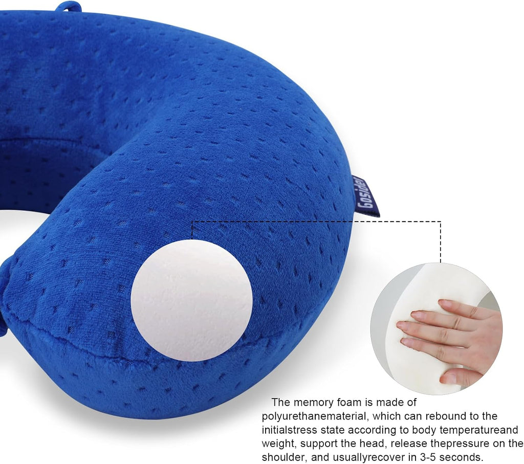 Gosider Neck Pillow for Travel Pillow Memory Foam U Shape Comfortable Travel Neck Pillow Head Neck Support Airplane Pillow for Traveling, C…