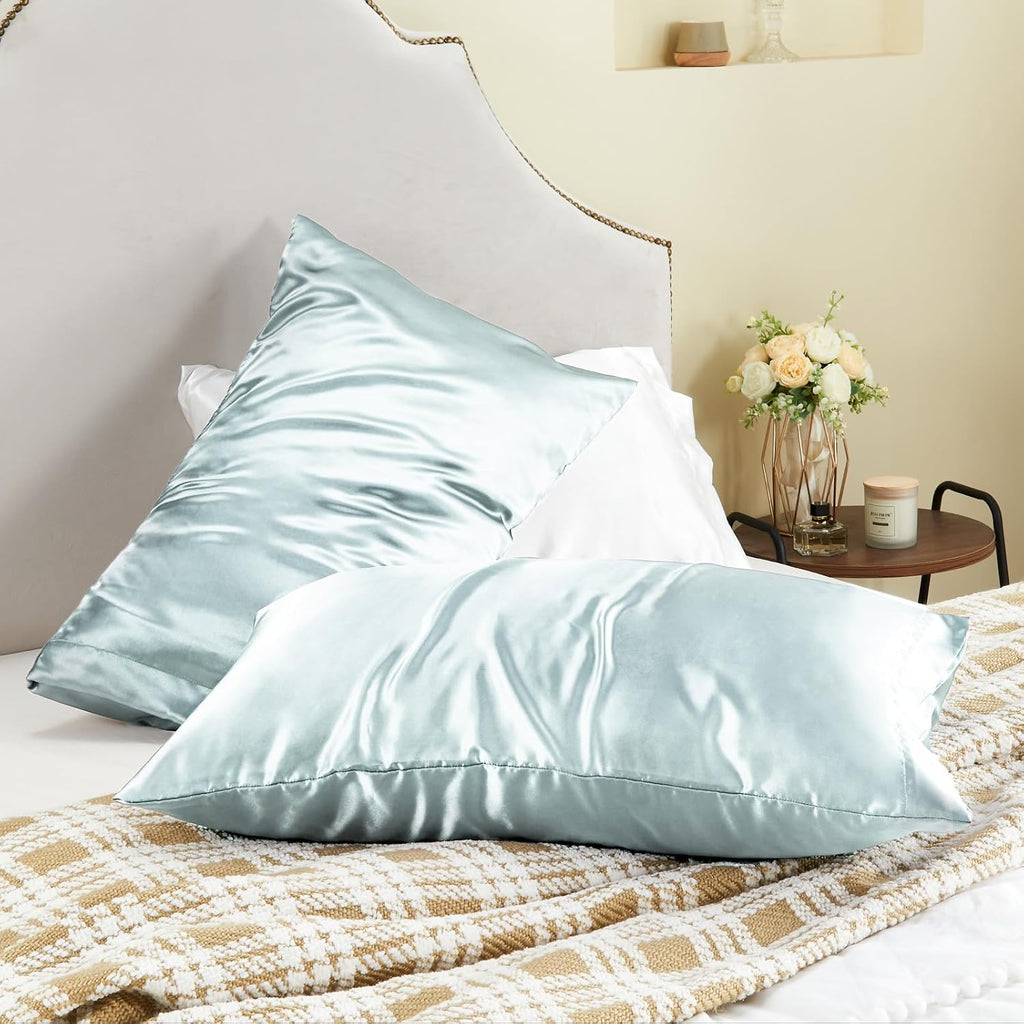 Bedelite Satin Pillowcase for Hair and Skin, Super Soft and Cooling Similar to Silk Pillow Cases 2 Pack with Envelope Closure, Gift for Wom…