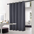 NICETOWN Sliding Door Curtains, Wide Thermal Blackout Patio Door Curtain Panel, Sliding Door Drapes/Draperies with Grommet Top (Gray, W70…