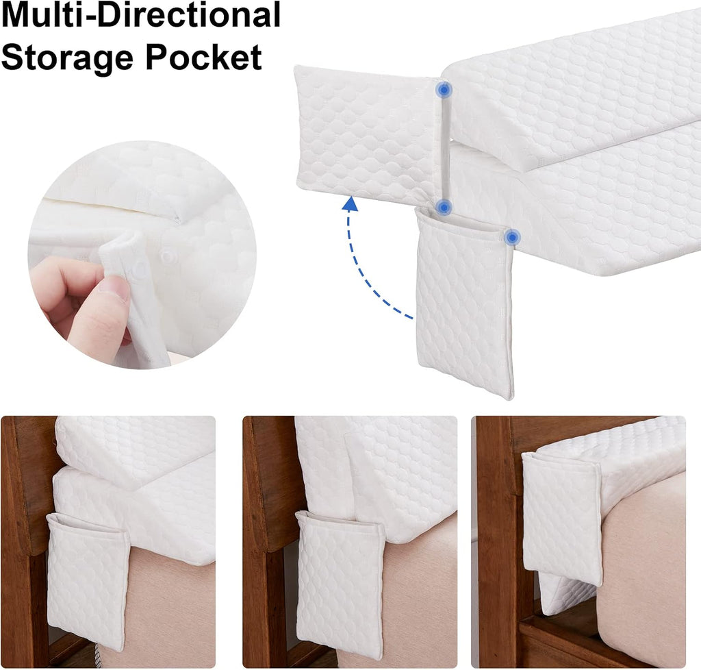 EUHAMS Twin Size Bed Wedge Pillow - Bed Gap Filler Mattress Wedge Headboard Pillow - Fill The Gap (0-7") Between Headboard and Mattress…