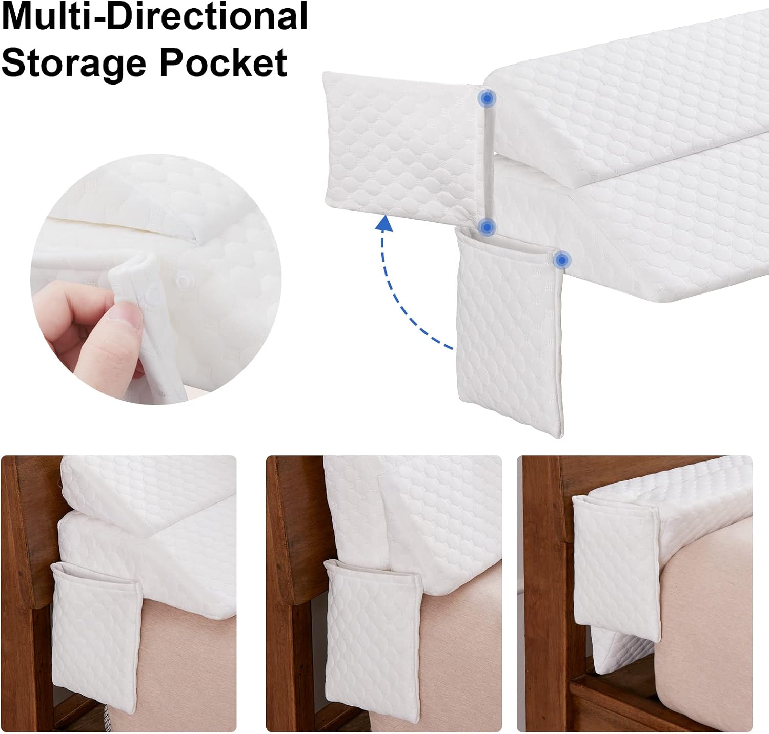 EUHAMS Twin Size Bed Wedge Pillow - Bed Gap Filler Mattress Wedge Headboard Pillow - Fill The Gap (0-7") Between Headboard and Mattress…