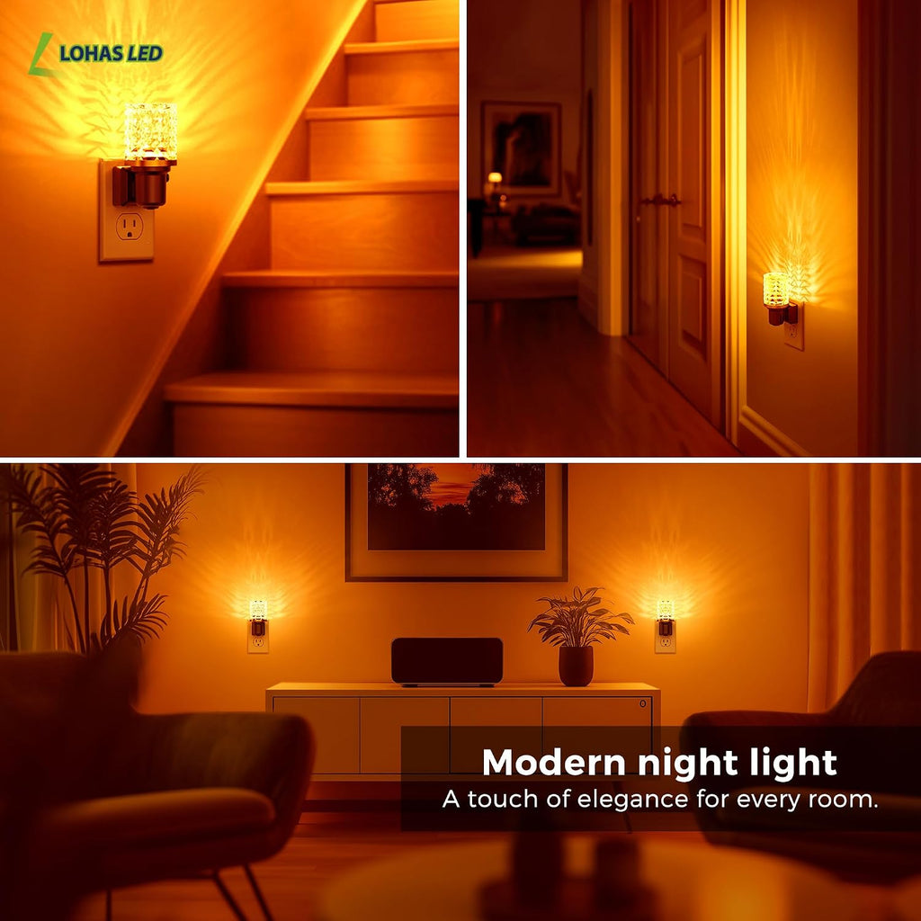 L LOHAS LED Night Light, 2 Pack Dimmable Night Lights Plug into Wall, Automatic Night Lights Plug in with Auto Light Sensor, Adjustable…