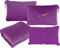 Travel Blanket & Pillow Set, 300 GSM Soft Fleece, 60x43 Inches, 3-in-1 Airplane Blanket, Travel Pillow and Blanket Set, Travel Blanket…
