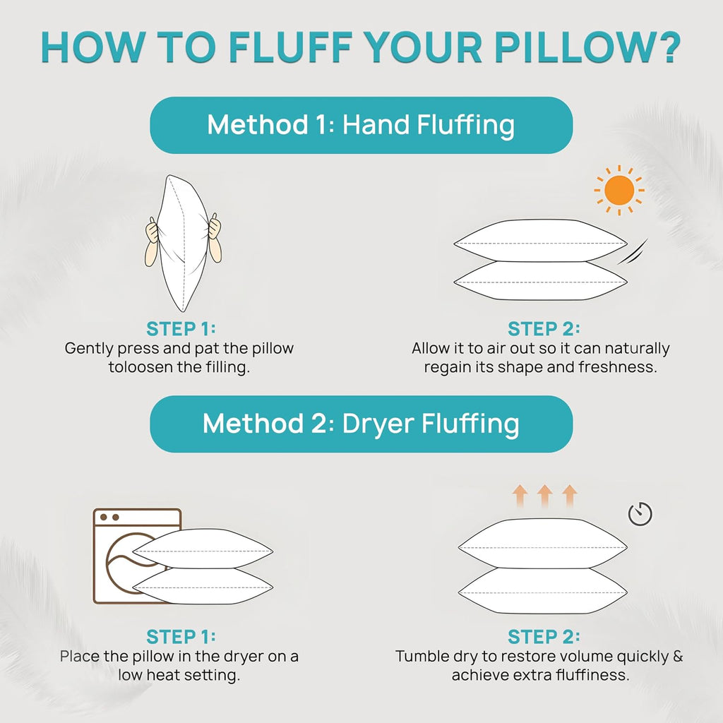2 Pack Hotel Collection Bed Pillows Standard/Queen Size Set of 2 - Original Soft Down Alternative Pillow for Sleeping - Soft Support for…