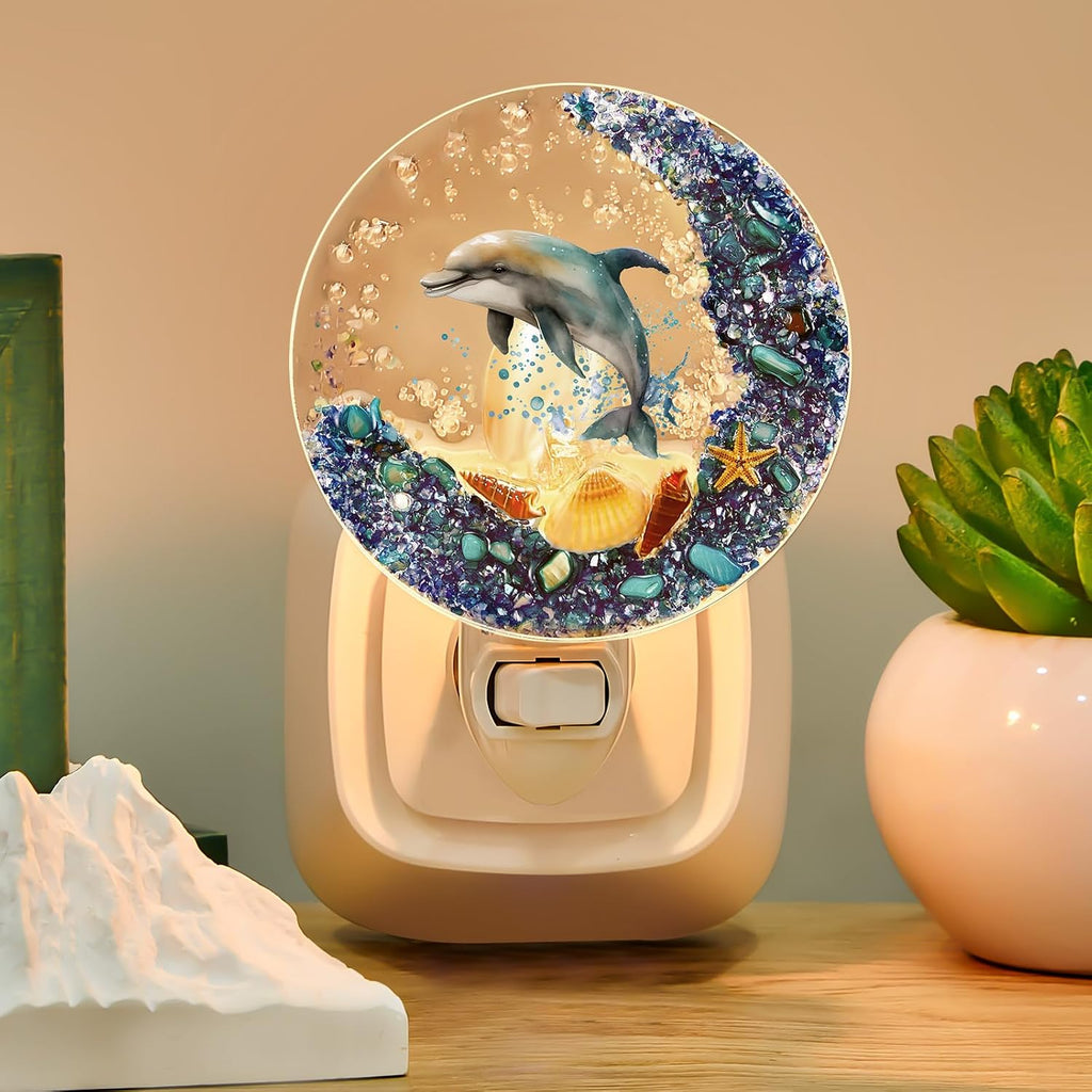 Hortsun Plug in Seashell Night Light Ocean Sea Animal Decorative Night Light Plug in Beach Lamps Vintage Ocean Lamps for Adult for Home…