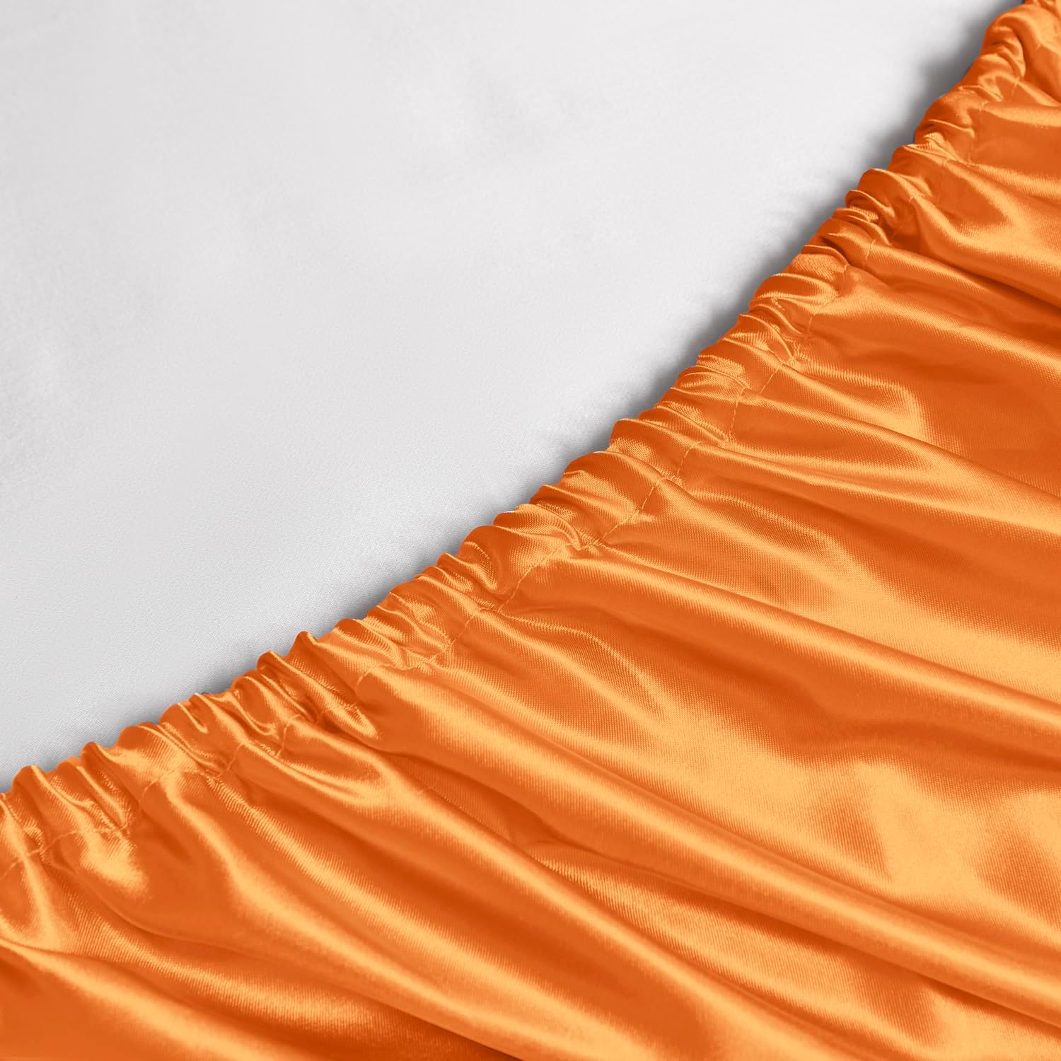 Golal Satin Sheets Full Size - 4 Pieces Luxury Silky Soft Bed Sheets, Wrinkle-Free Burnt Orange Satin Silk Sheet Set with 1 Deep Pocket Fit…