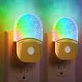 Briignite Night Lights Plug into Wall, 2 Pack, 8 Color Changing Night Light Room Decor, RGB LED Nightlight witih Dusk to Dawn Sensor for…