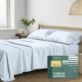 THREAD SPREAD 100% Organic Cotton Sheets Full Size - 4 PC Organic Cotton Full Size Percale Weave Sheet Set, Soft, Cooling, Crisp &…
