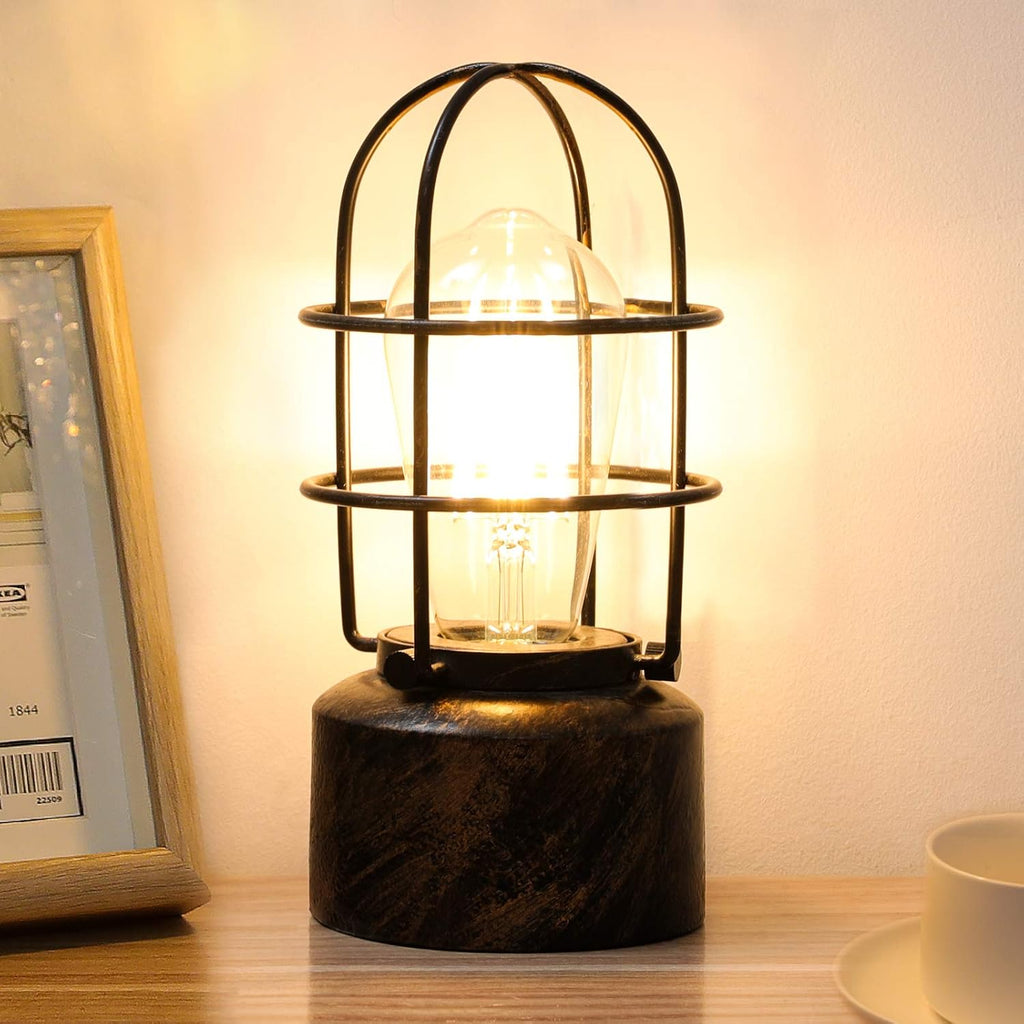 Haian Support Small Touch Table Lamp for Small Spaces - 3 Way Dimmable Industrial Bedside Lamp - Steampunk Antique Nightstand Desk for…