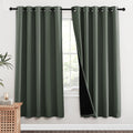 Nicetown 100% Blackout Window Curtain Panels, Full Light Blocking Drapes with Black Liner for Nursery, 72-inch Drop Thermal Insulated Drape…