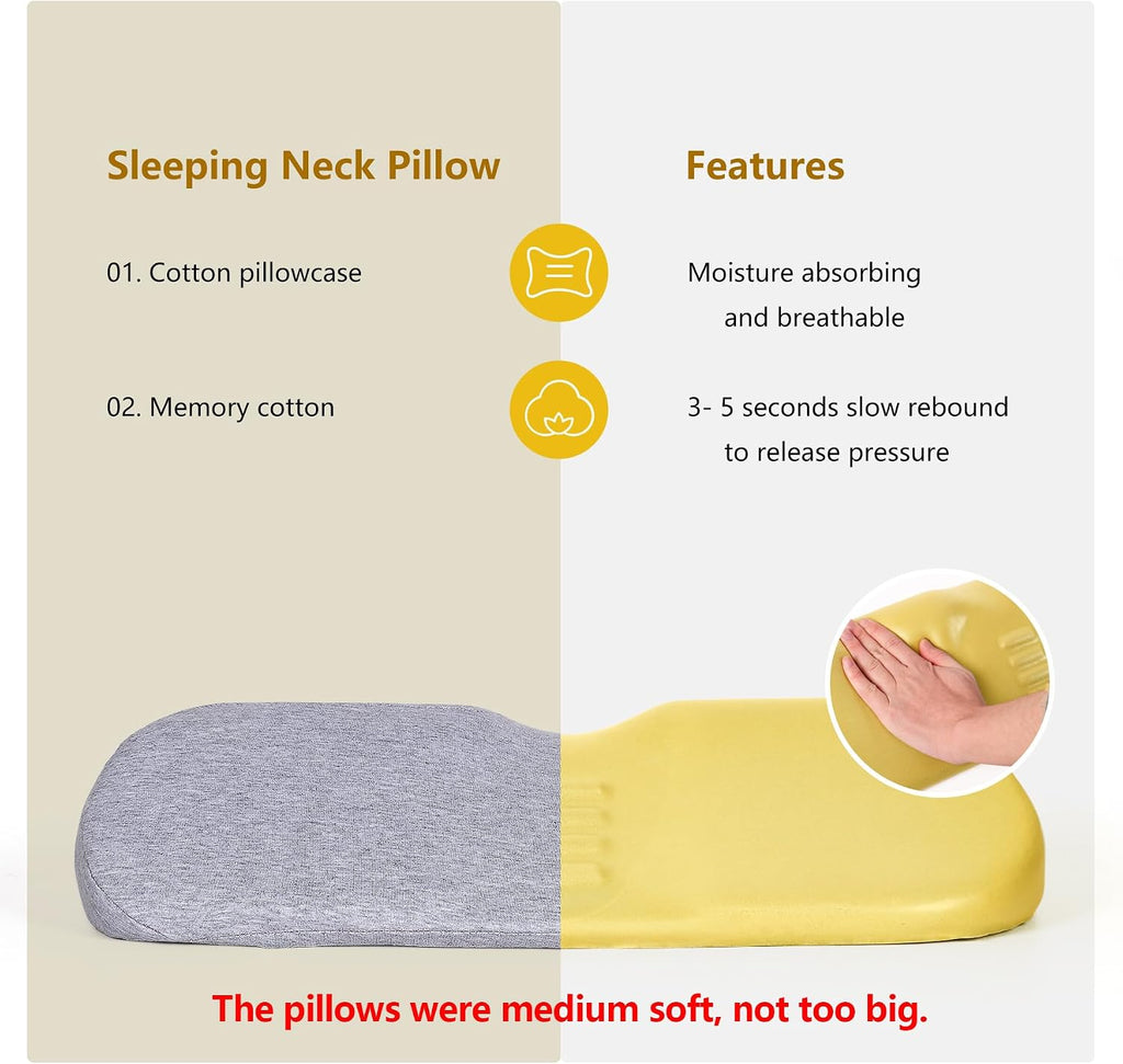 Cozyth Cervical Neck Pillows for Sleeping, Memory Foam Neck Bolster Pillow for Stiff, Neck Support Pillow Neck Roll Pillow for Bed Pil…