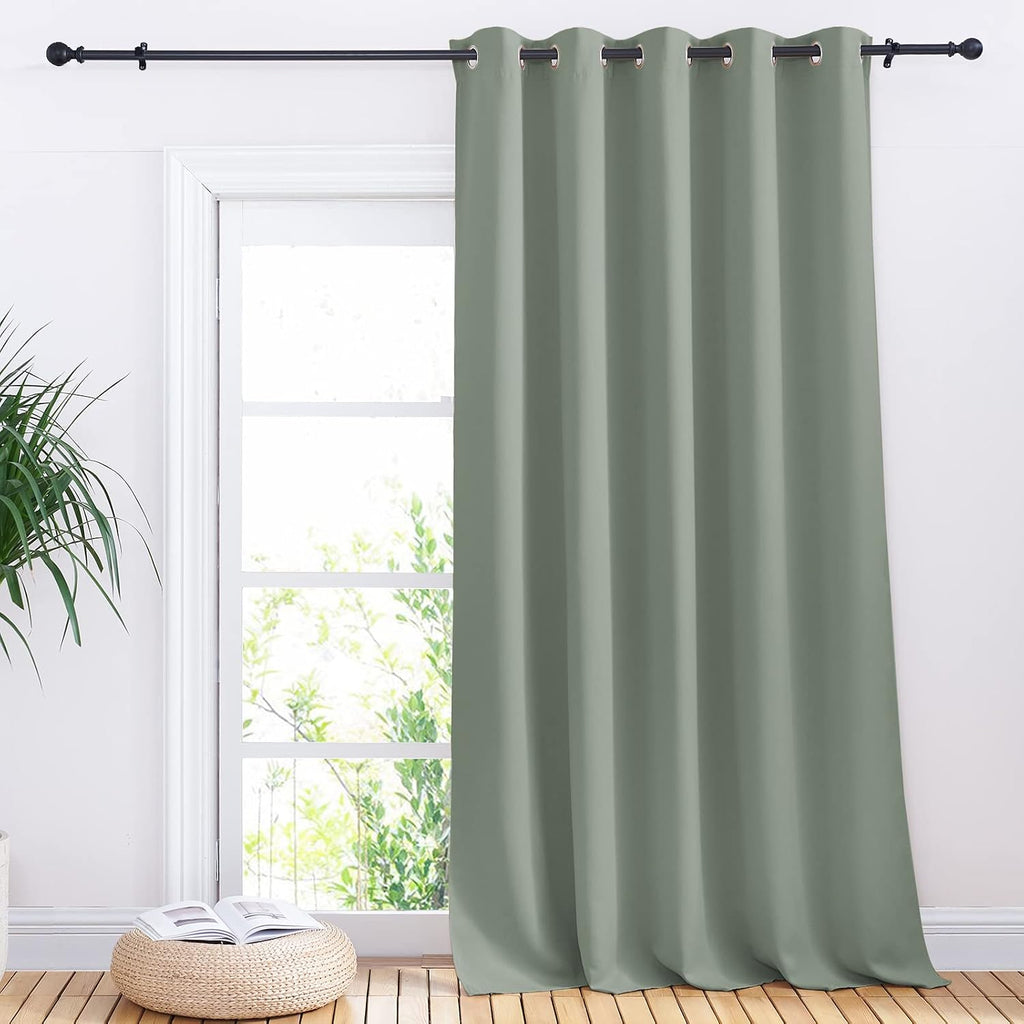 NICETOWN Window Blackout Curtain Panel for Living Room, Sage Green, 1 Panel, 70 x 95 inch, Thermal Insulated Blackout Drape/Drapery for…