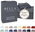 Bella Coterie Luxury Bamboo Viscose Split King Size Sheet Set | 2 Fitted Sheets for Sleep Number & Adjustable Beds | 100% Organically…