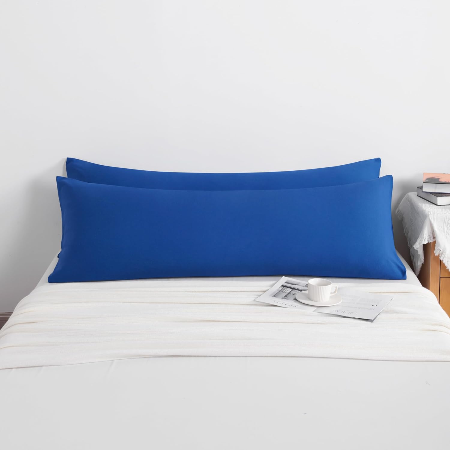 Ntbay Body Pillow Cases Set of 2, 2 Pack Brushed Microfiber 20x54 Pillow Cases, Soft, Wrinkle, Fade, Stain Resistant Royal Blue Pillow Case…