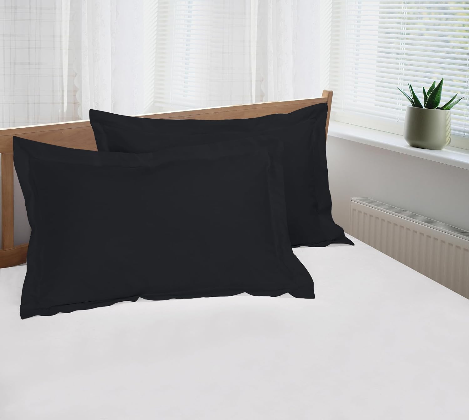 Royalelinens Royale Linens Pillow Shams 2 Pack Standard Size 20x26 Inch - Brushed Microfiber - Bed Pillow Shams, Wrinkle Resistant Super So…