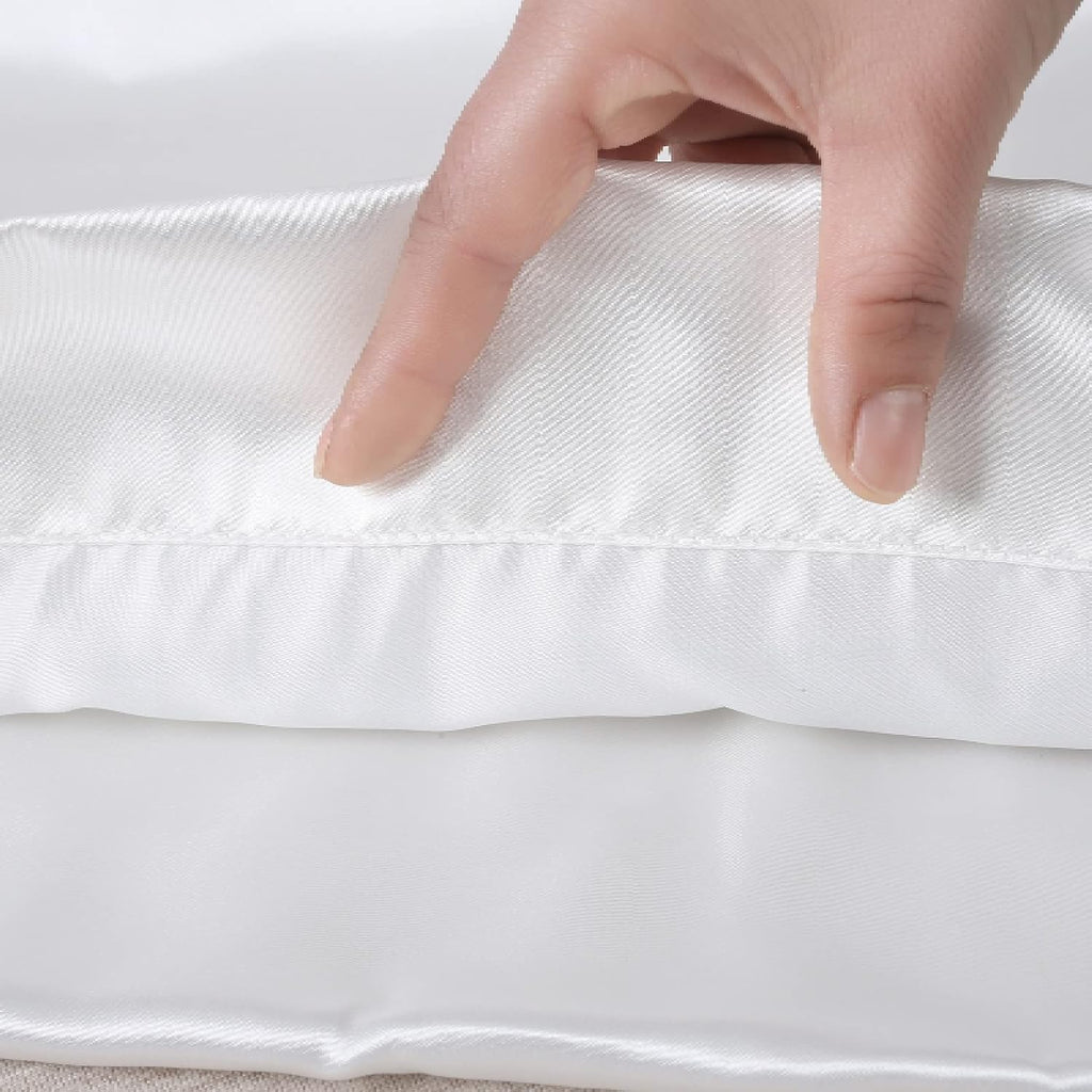 Lcbd Satin Body Pillow Case for Hair and Skin, Ivory Silk Satin Body Pillowcase Cover, 20x54 Body Cooling Pillow Cover with Envelope Closur…