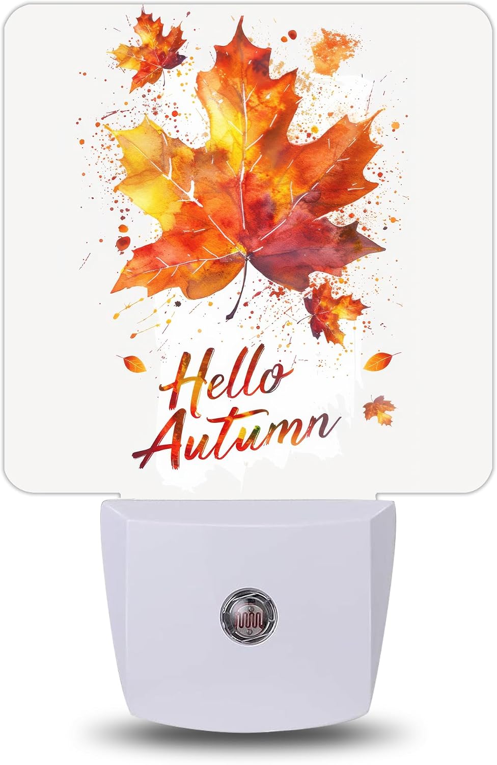 Night Light, Autumn Maple Leaves Night Lights Plug into Wall Decor for Bedroom Bathroom Hallway Kitchen, Dusk to Dawn Sensor Gift for…