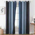 Estelartextiler Estelar Textiler Black and Navy Blue Gradient Blackout Curtains for Bedroom 96 Inch Length, Thermal Insulated Ombre Drapes,…