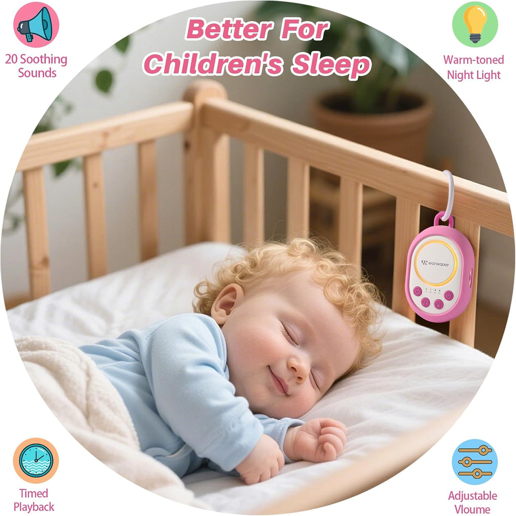 2026 Mom's Choice Awards | White Noise Sound Machine Baby with Night Light, 20 Soothing Sounds, 22 Hours Battery Life, Travel, Registry…