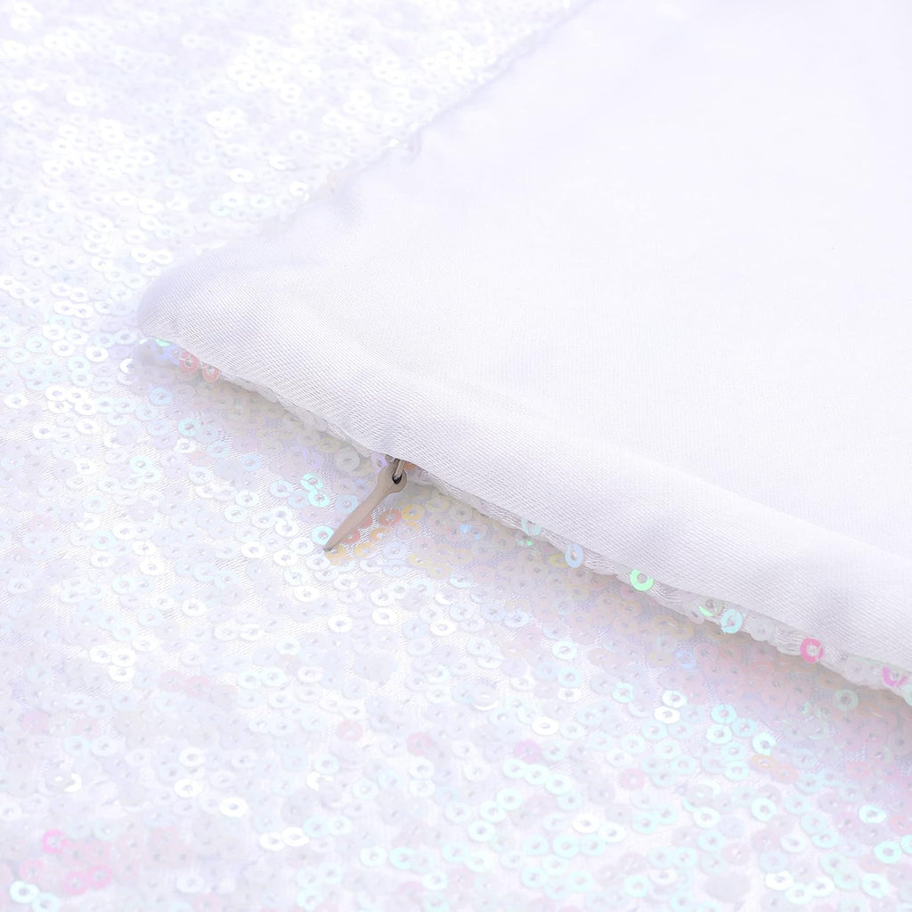 uxcell 2 Pcs Starry Pink Sequin Throw Pillow Covers, Shiny Sparkling Satin Sequin Cushion Covers, Decorative Pillowcases for…