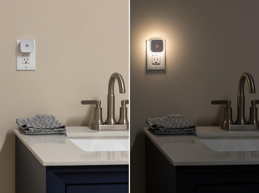 Energizer LED Motion Sensor Night Lights Plug Into Wall Dusk to Dawn Sensor Home Decor Apartment Essentials Ambient Lighting Nightlight…