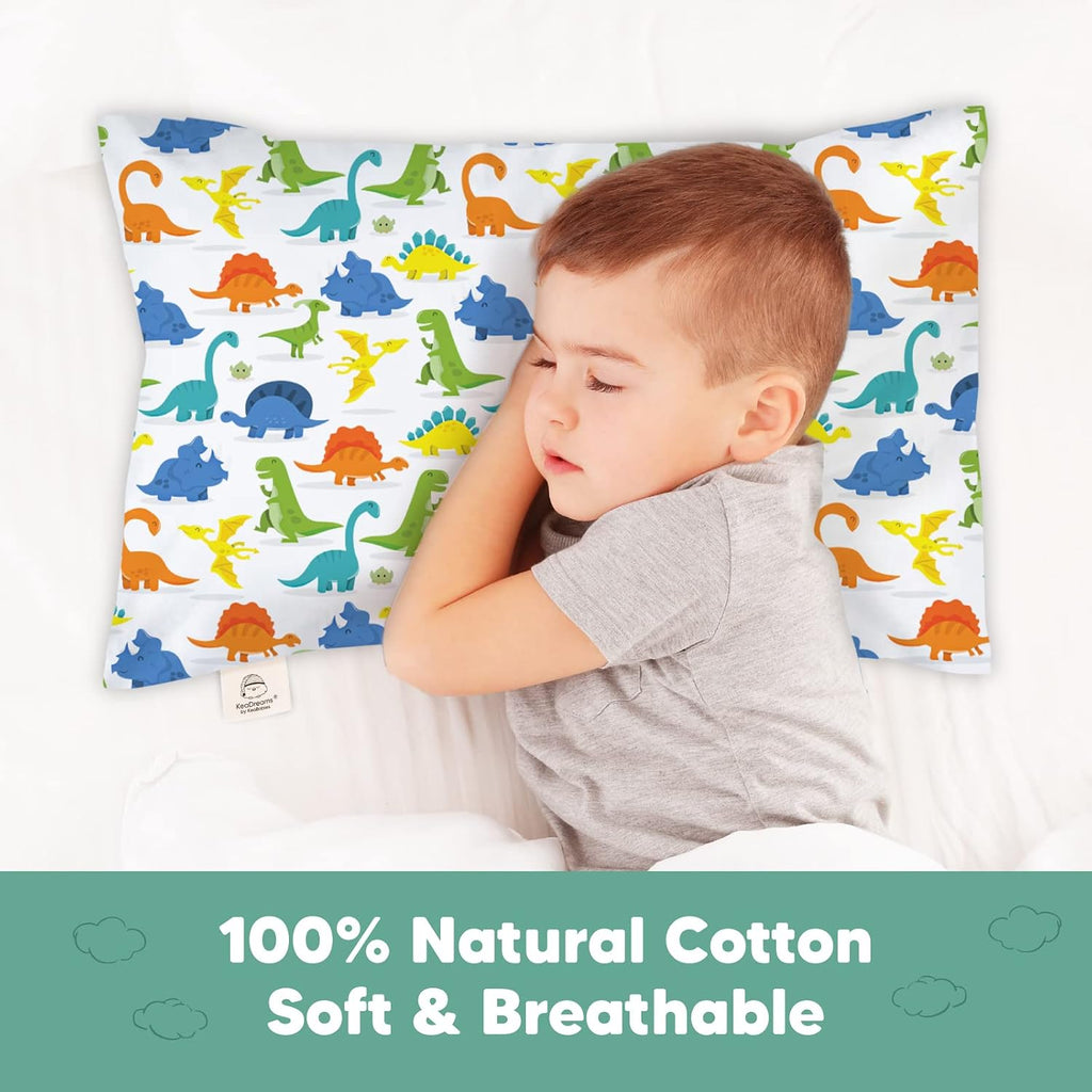 KeaBabies Toddler Pillowcase 13"x18" - Organic Cotton Toddler Pillowcase for Kids, Boys, Girls, Soft & Durable Cotton Cover for Miniature…