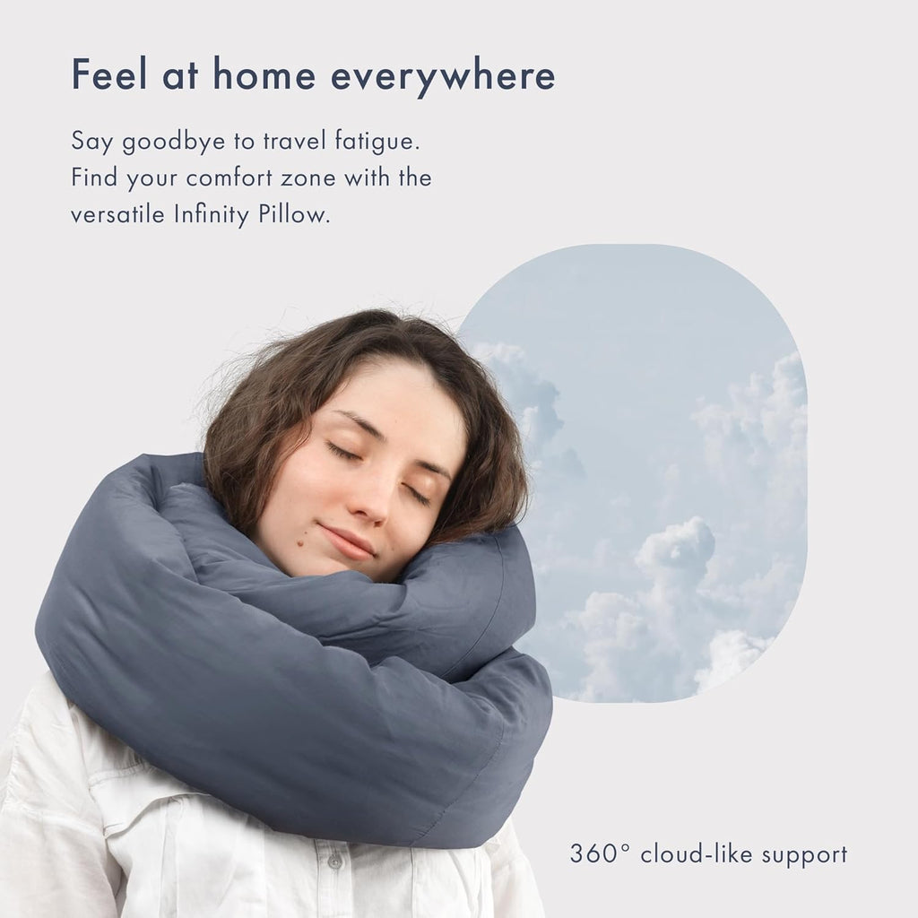 Huzi Infinity Pillow - Travel Neck Pillow - Versatile Soft 360 Support Scarf - Machine Washable - Home Travel Flight Road Trips Airplane…