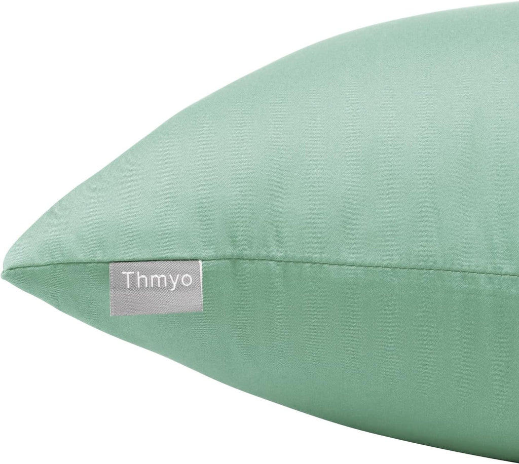 Thmyo 4-Pack 100% Cotton Comfortable Solid Decorative Throw Pillow Case, Square Cushion Cover Pillowcase Sublimation Blank Pillow Covers DI…