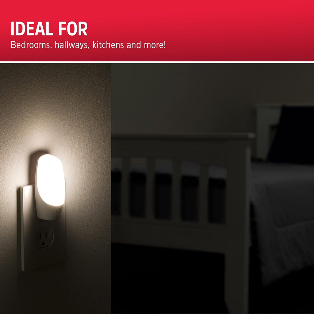 Energizer Manual On/Off LED Night Light Plug-in, Push Button, Compact, Contemporary, for Bedroom, Livingroom, Hallway, Bathroom, Nursery…