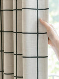 Threegirlshome THREE GIRLS Plaid Pinch Pleated Curtains - Modern Luxury Linen Buffalo Blackout Drapes, Thermal Insulated Double Layer Windo…