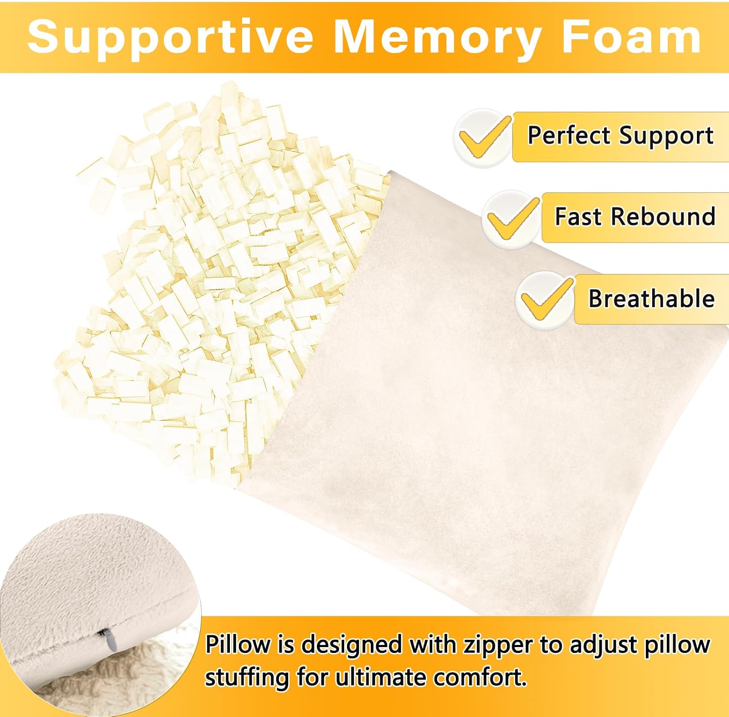 1 MIDDLE ONE 2 Pack Small Pillow, Memory Foam Mini Pillow 11 X 7 Inches for Travel, Sleeping, Nap and Neck, Knee, Lumbar Support, Tiny…