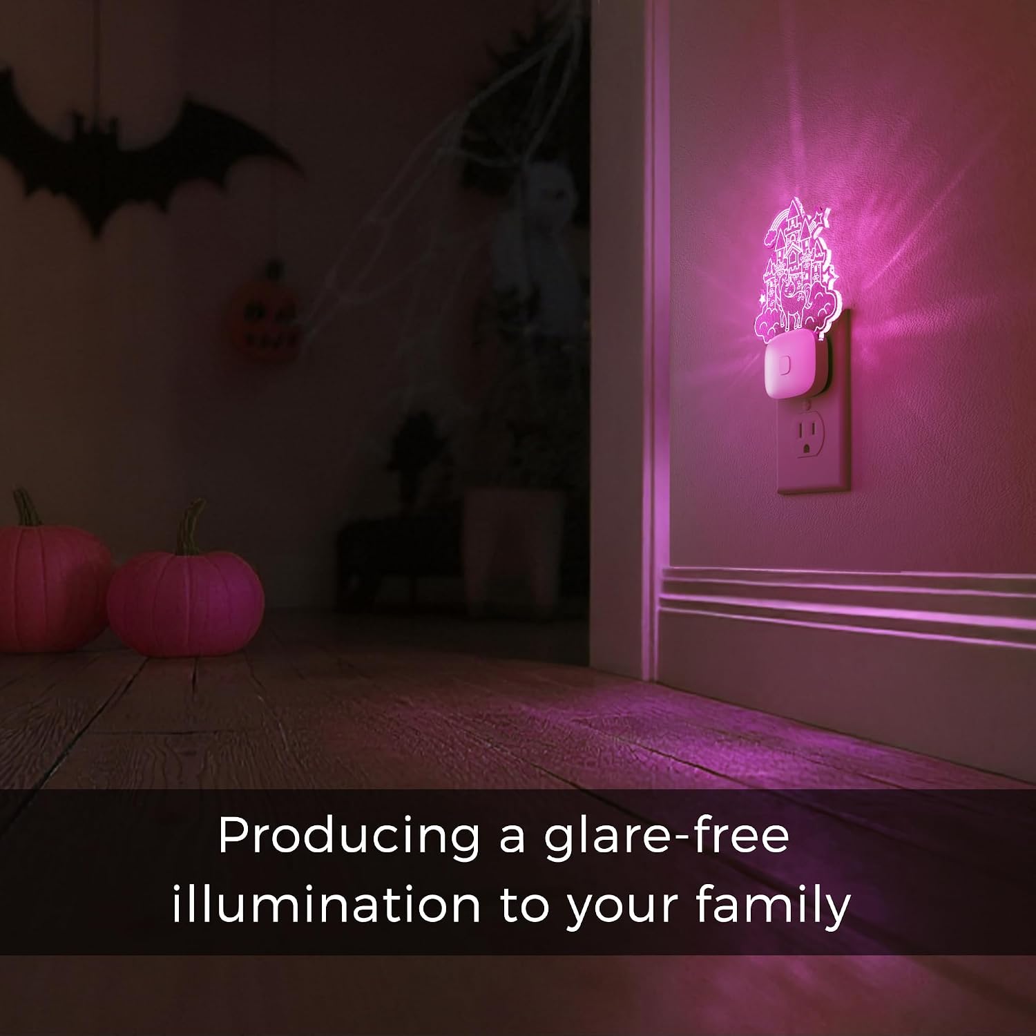L LOHAS LED Night Lights for Kids, Acrylic Carved Castle Design, 8-Color Changing, Dusk to Dawn Sensor, Plug in Kids Night Lights for…