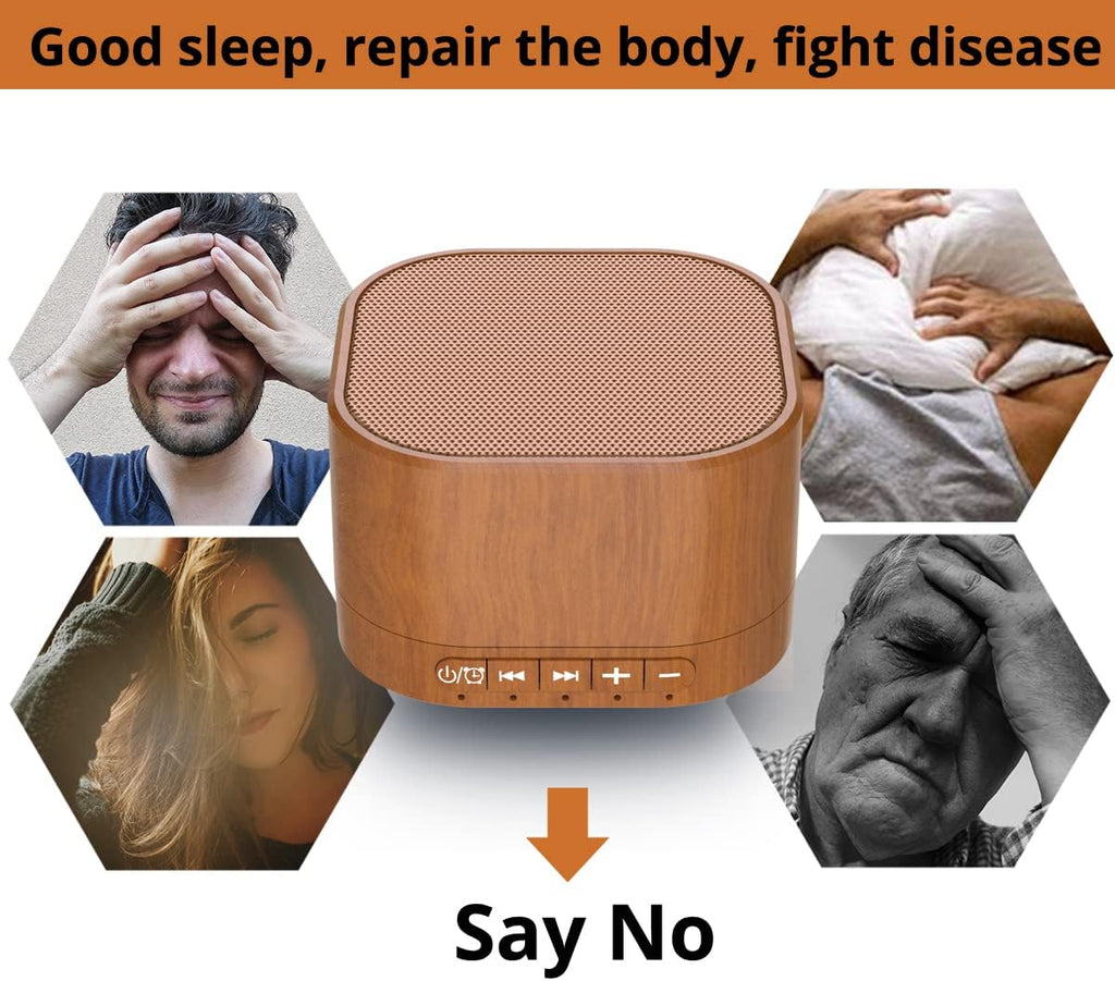 Magicteam White Noise Machine plug-in Sound Machine with 20 Non Looping Natural Soothing Sounds and Memory Function Sleep Timer Sleep Machi…