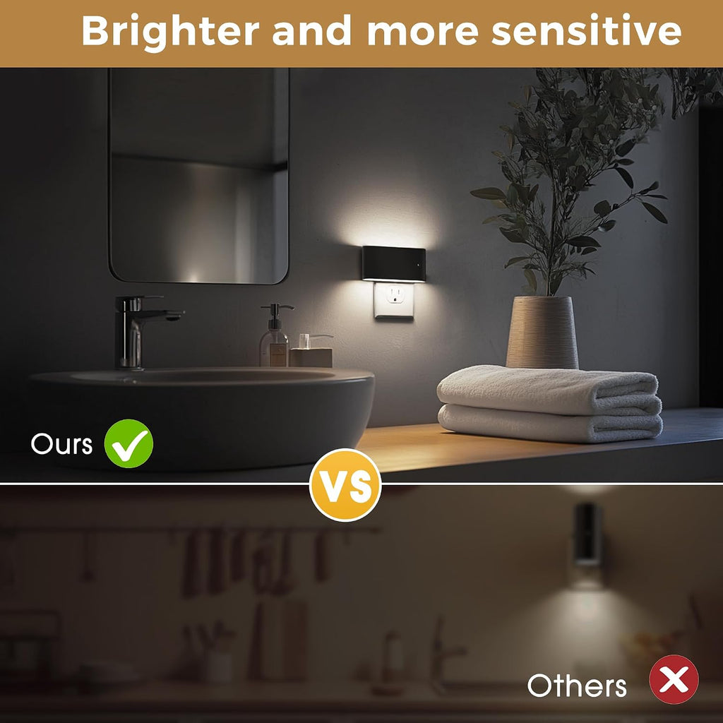 Llohasled L LOHAS LED Night Light, Dimmable Modern LED Night Lights Plug into Wall, Dusk to Dawn Sensor Night Lights for Kid, 0-100LM 5000K…