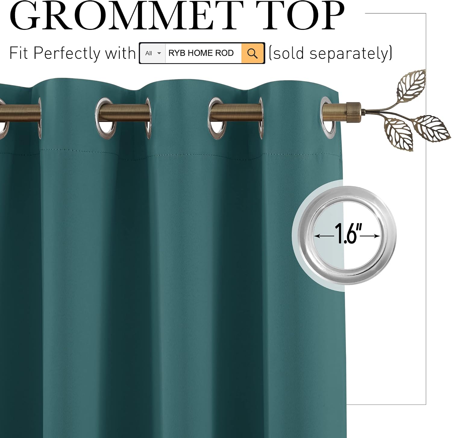 Rybhome RYB HOME Room Separator Privacy Curtains Blackout Room Divider Curtains Thermal Insulated for Patio Sliding Glass Door Living Room…