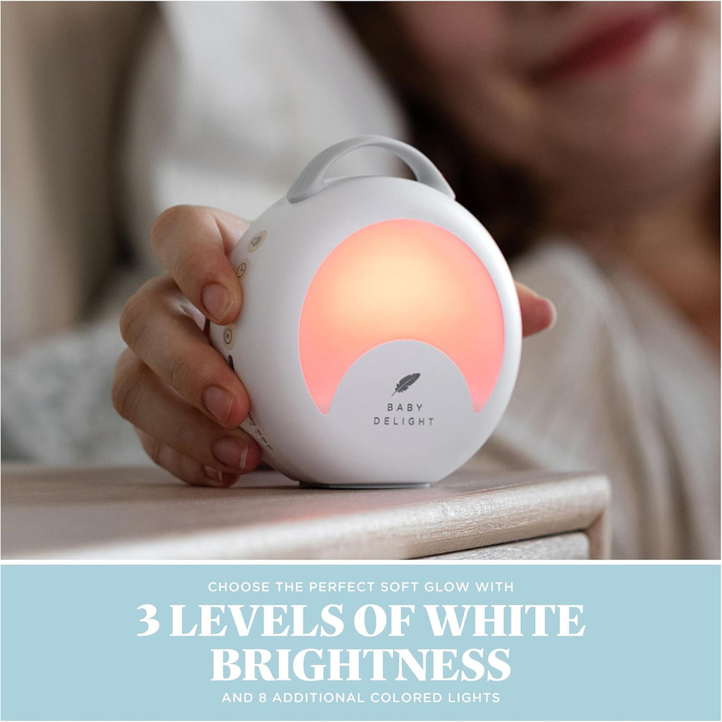 BabyDelight Baby Delight Dewdrop White Noise Sound Machine | Portable Travel Nightlight | 30 Sleep Sounds | Lullabies, Nature Sounds, White…